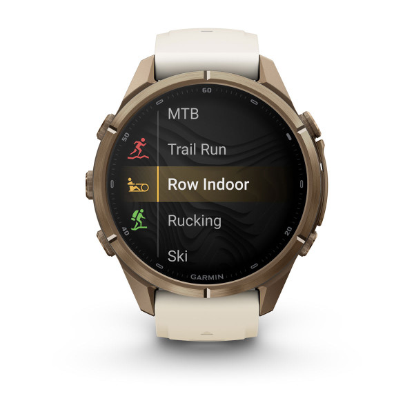 Garmin Fenix 9 Pro inReach Autumn Gold Titanium с Cream/French Grey силиконова каишка 010-04335-21