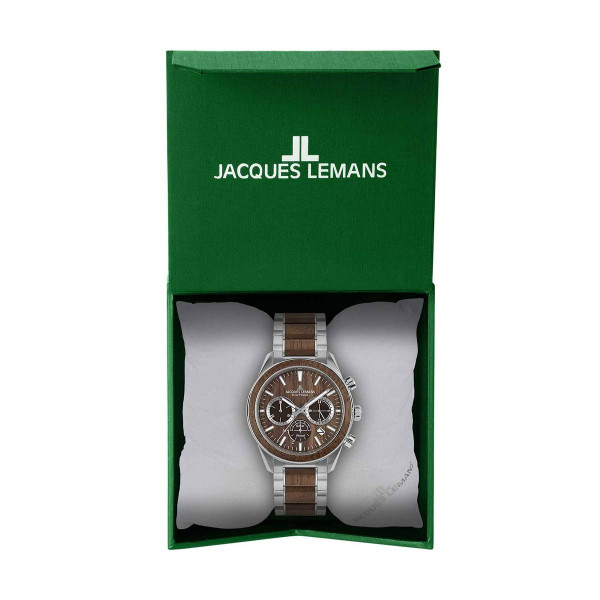 JACQUES LEMANS ECO POWER SOLAR 44MM MEN'S WATCH 1-2115J