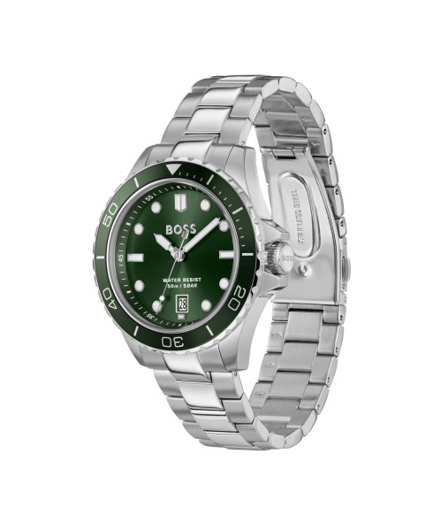 HUGO BOSS 1514294 мъжки спортен часовник със зелен безел – classicwatches.bg