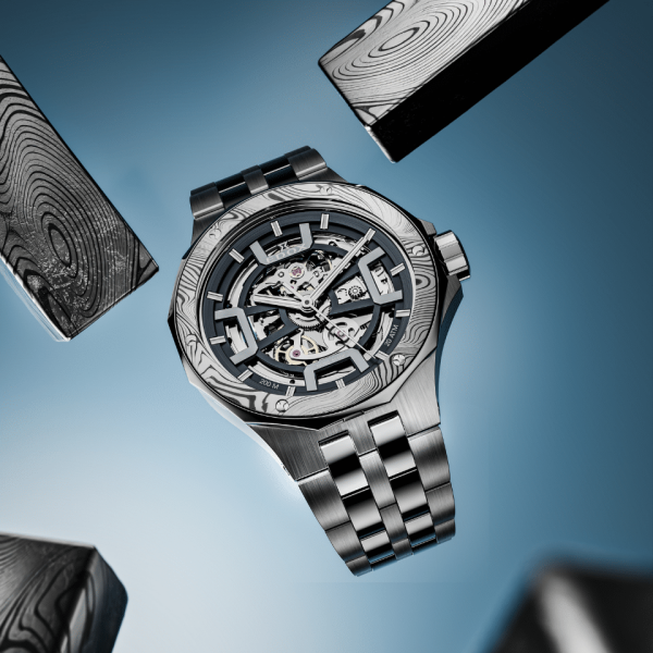 Edox Delfin The Original Mecano Automatic Damascus Steel Limited Edition 85310-3DM-NGIN