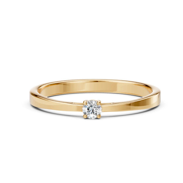 Cara пръстен с диамант 0.10 ct – ЗЛАТНО БИЖУ 14К K101-10012/1Y(3.0)/14K