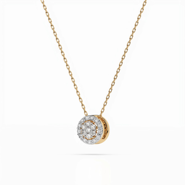 Cara колие с диаманти 0.08+0.07 ct – ЗЛАТНО БИЖУ 14К K104-10038Y/14K