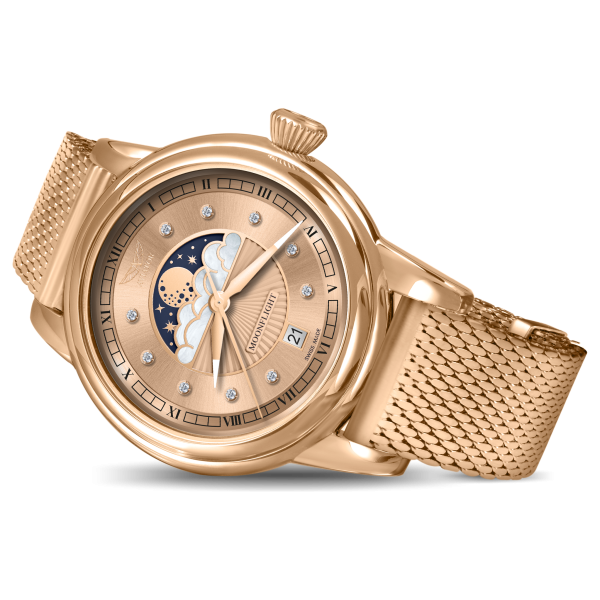 Часовник AVIATOR DOUGLAS MOONFLIGHT DIAMONDS 36M V.1.33.2.383.5