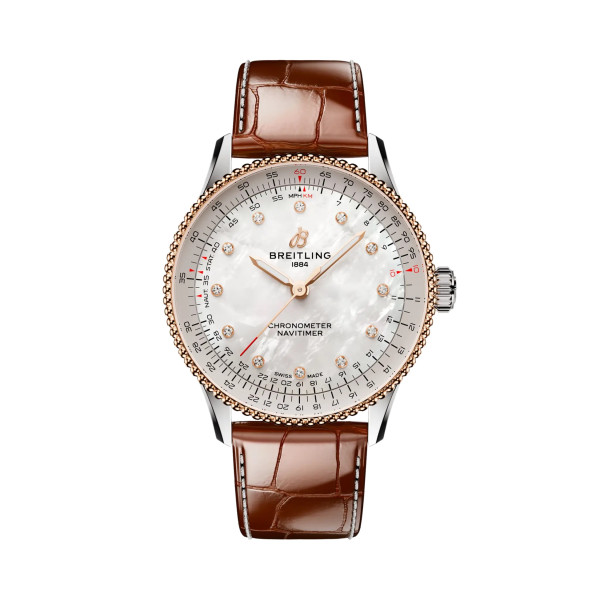 Часовник Breitling U17327211A1P1 Navitimer Automatic 36 с перлен циферблат classicwatches.bg