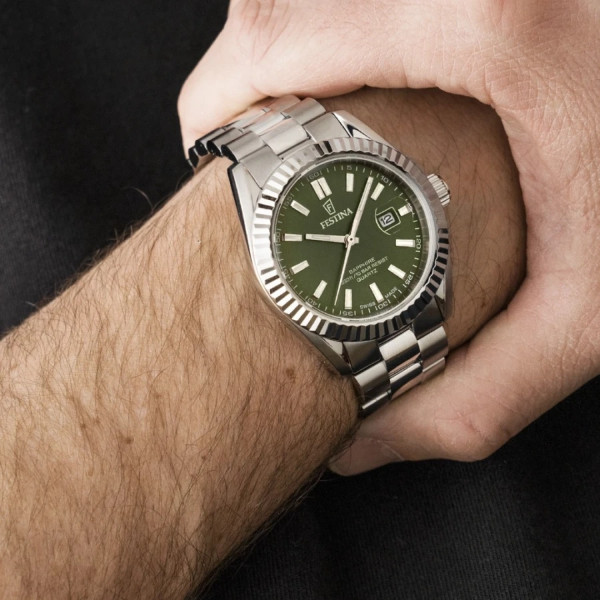 часовник festina swiss f20084 c мъжки зелен циферблат classicwatches.bg
