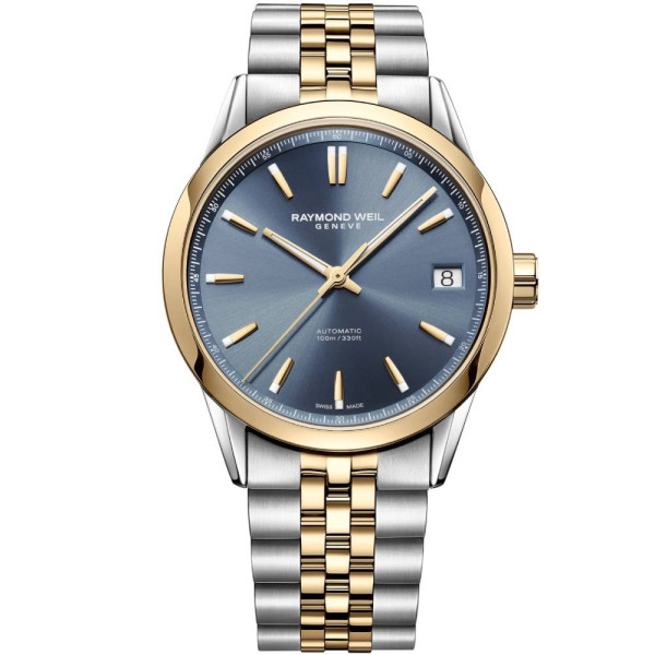 Часовник Raymond Weil Freelancer 2741-STP-50001, Raymond Weil автоматичен часовник, мъжки швейцарски часовник жълто злато, Raymond Weil Freelancer биколор, Raymond Weil България