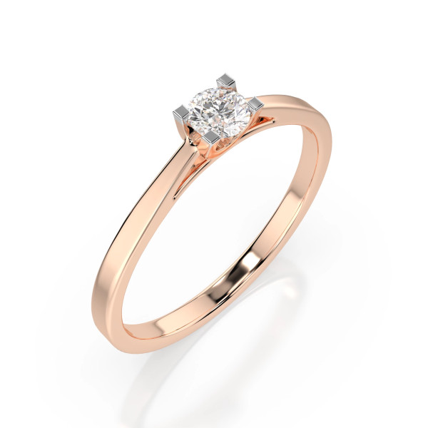 Cara пръстен с диамант 0.15 ct – ЗЛАТНО БИЖУ 14К K101-10020R(3.4)/14K