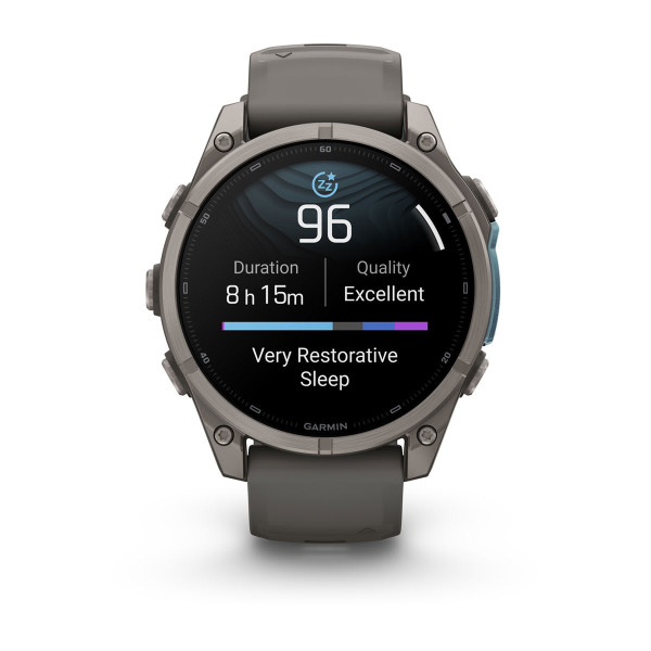 Garmin Fenix 9 Titanium с Pebble Grey силиконова каишка 010-04762-01