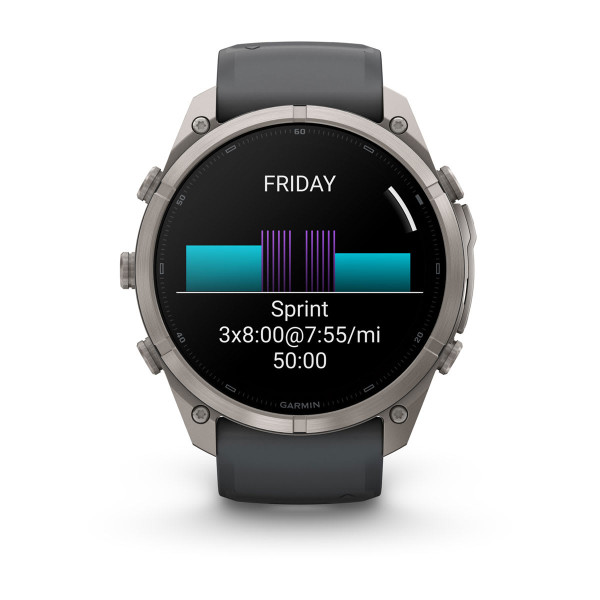 Garmin Fenix 9 Pro Titanium с Graphite/Black силиконова каишка 010-04337-26