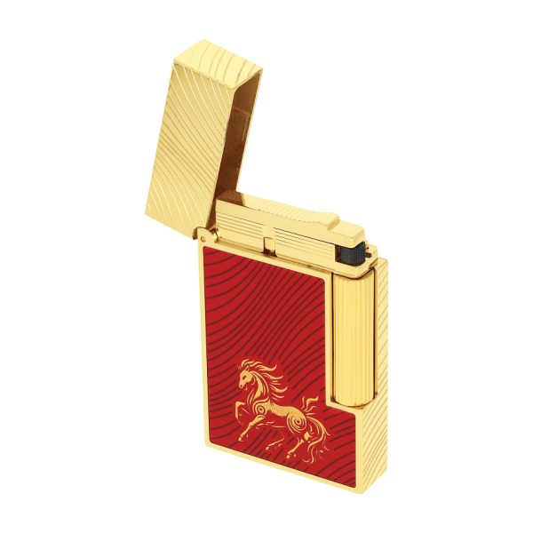 Запалка S.T.Dupont Ligne 2 Chinese New Year Horse Guilloche Red C16080CL