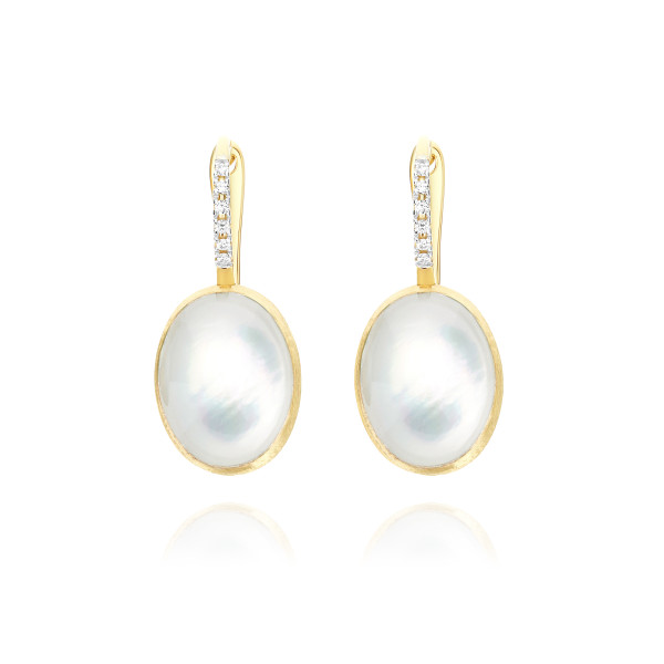 Nanis Boules Medium обеци диаманти, седеф, планински кристал OS14-609