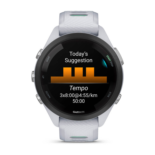 Garmin Forerunner 265S Black безел с Whitestone корпус и Whitestone/Neo Tropic силиконова каишка 010-02810-14