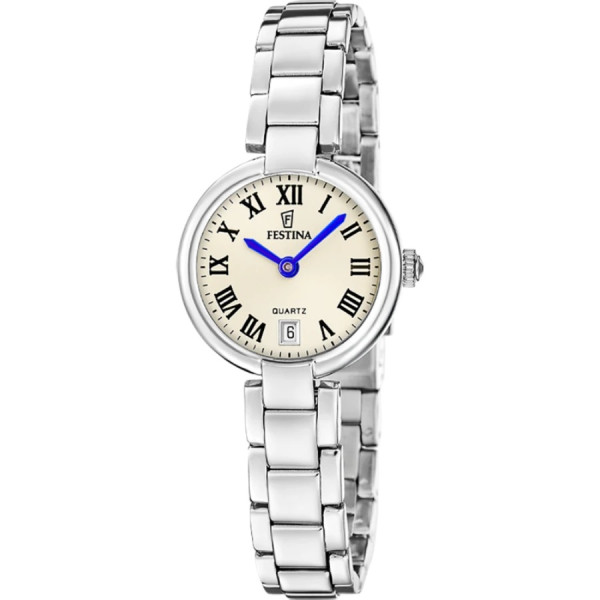 часовник festina f20784/3 дамски циферблат шампанско стоманена верижка classicwatches.bg