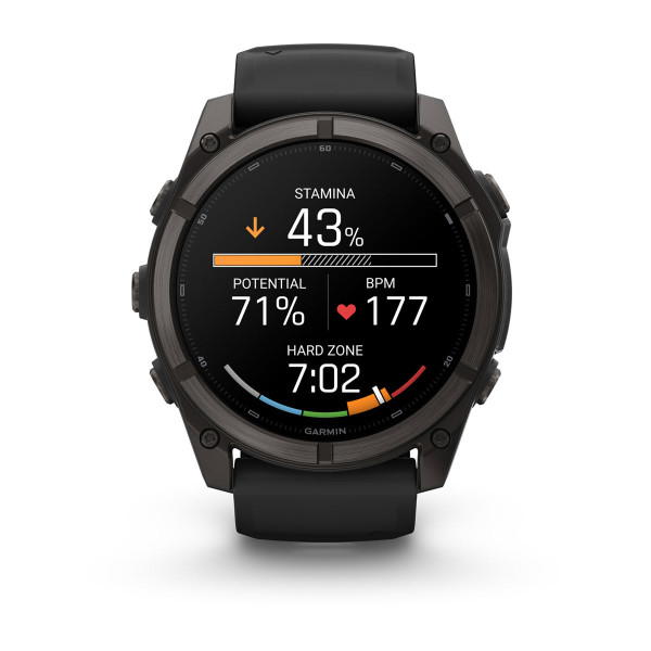 Garmin Fenix 9 Carbon Grey DLC Titanium с Black силиконова каишка 010-04763-11