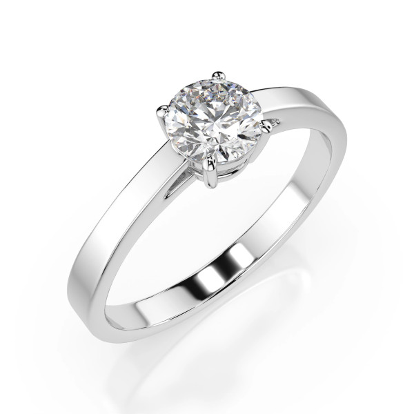 пръстен cara k101-10012 18к бяло злато с gia диамант 0.5 ct солитер модел classicwatches.bg
