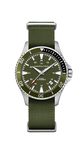 Hamilton Khaki Navy Scuba Auto H82375961 – автоматичен часовник с зелен циферблат – ClassicWatches.bg