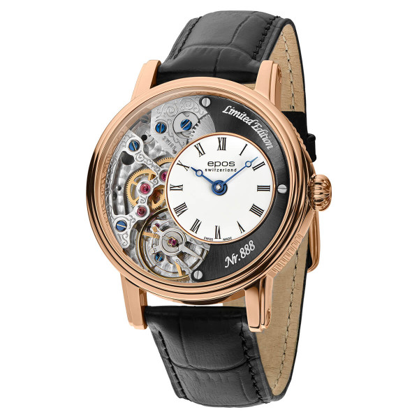 Часовник Epos 3435.313.24.25.25 Verso 2 Limited Edition – механичен скелетън с розово PVD – classicwatches.bg