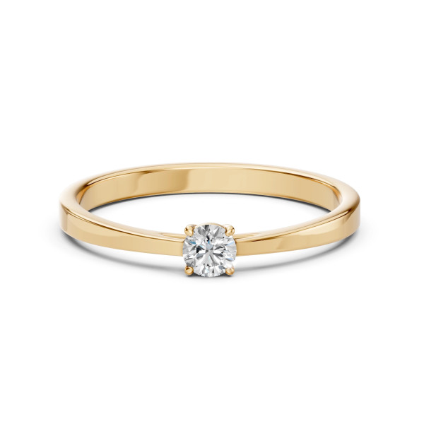 Cara пръстен с диамант 0.20 ct – ЗЛАТНО БИЖУ 14К K101-10012/1Y(3.7)/14K