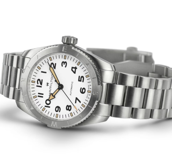 hamilton khaki field expedition 37mm бял циферблат classicwatches.bg