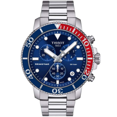 TISSOT SEASTAR 1000 CHRONOGRAPH QUARTZ  45.5MM MEN'S WATCH T120.417.11.041.03