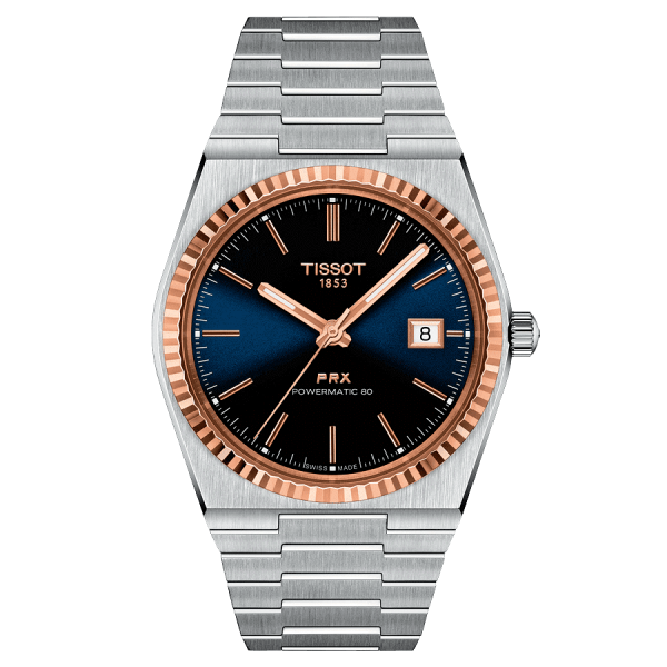 TISSOT PRX POWERMATIC 80 18K GOLD BEZEL 40ММ МENS WATCH T931.407.41.041.00