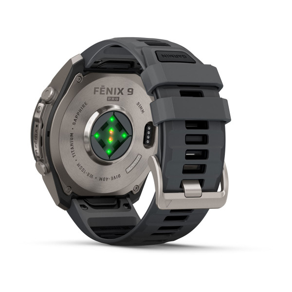 Garmin Fenix 9 Pro Titanium с Graphite/Black силиконова каишка 010-04337-26