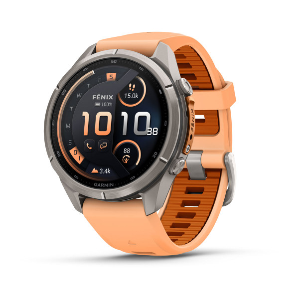 Garmin Fenix 9 Pro inReach Titanium със Shell Pink/Autumn Orange силиконова каишка 010-04335-01