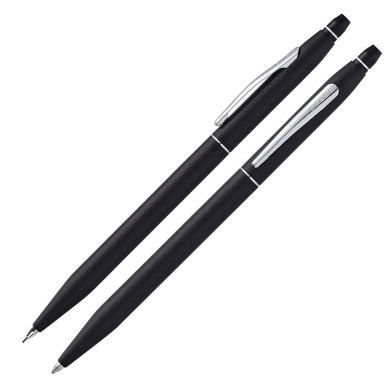 Комплект химикалка и автоматичен молив Cross - Classic Century Black/Chrome