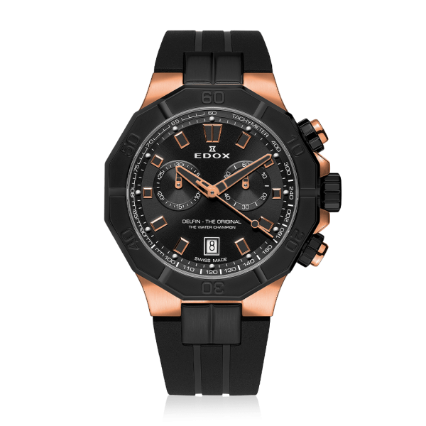 EDOX DELFIN CHRONOGRAPH QUARTZ 43MM MEN'S WATCH 10113 37RNCA NIR