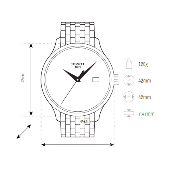 TISSOT TRADITION QUARTZ 42MM MEN'S WATCH T063.610.22.037.00