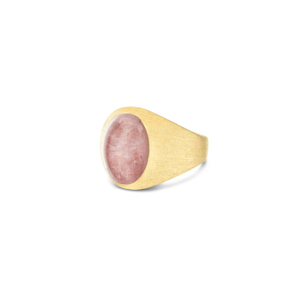 Nanis Boules Rosolio Small пръстен планински кристал, ягодов кварц, седеф AH8-609
