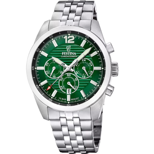 Festina F20742/5 мъжки хронограф със зелен циферблат – classicwatches.bg