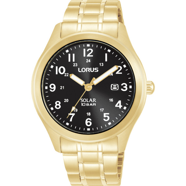 Lorus RX388AX9 мъжки соларен часовник със златно PVD покритие – ClassicWatches.bg