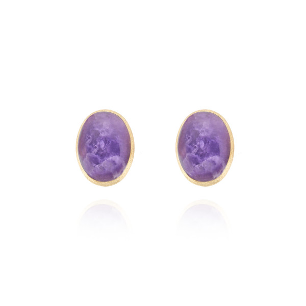 Nanis Boules Violetta Small обеци лепифолит, седеф, планински кристал OA8-609