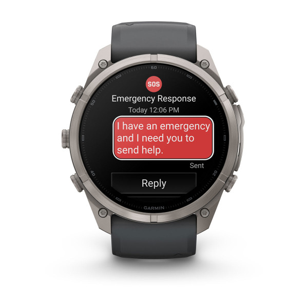 Garmin Fenix 9 Pro inReach Titanium с Graphite/Black силиконова каишка 010-04337-21