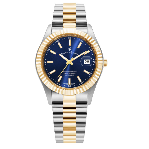 Jacques du Manoir Inspiration Business Date Gold Tone JWG03003