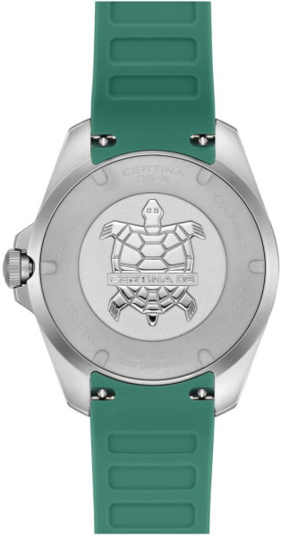 Часовник Certina DS-X C047.452.17.081.00 – сив циферблат и зелена силиконова каишка – classicwatches.bg