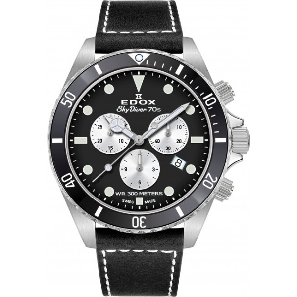 EDOX SKYDIVER 70'S CHRONOGRAPH 44 MM MEN'S WATCH 10238 3NC NIA