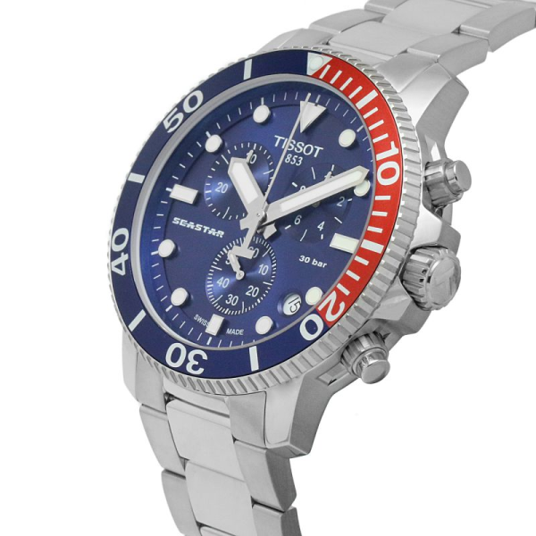TISSOT SEASTAR 1000 CHRONOGRAPH QUARTZ  45.5MM MEN'S WATCH T120.417.11.041.03