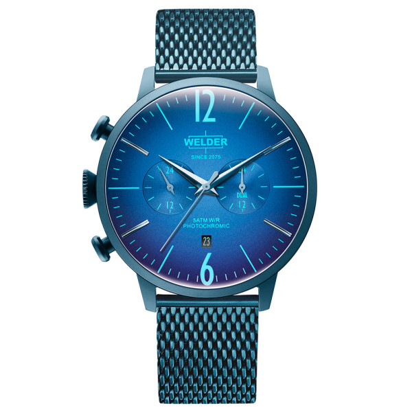 часовник welder moody wwrc1035 син стоманен корпус мрежеста верижка classicwatches.bg