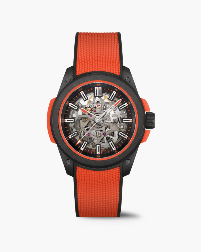 часовник-norqain-wild-one-skeleton-42mm-coral-nnq3000qbr2as-b013-отпред-classicwatches.bg