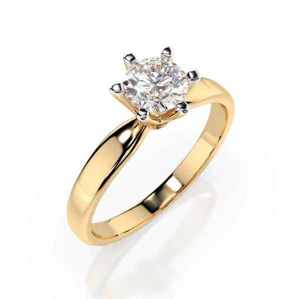 Cara пръстен с диамант 0.70 ct GIA сертификат – ЗЛАТНО БИЖУ 14К K101-10040Y(5.7)/14K