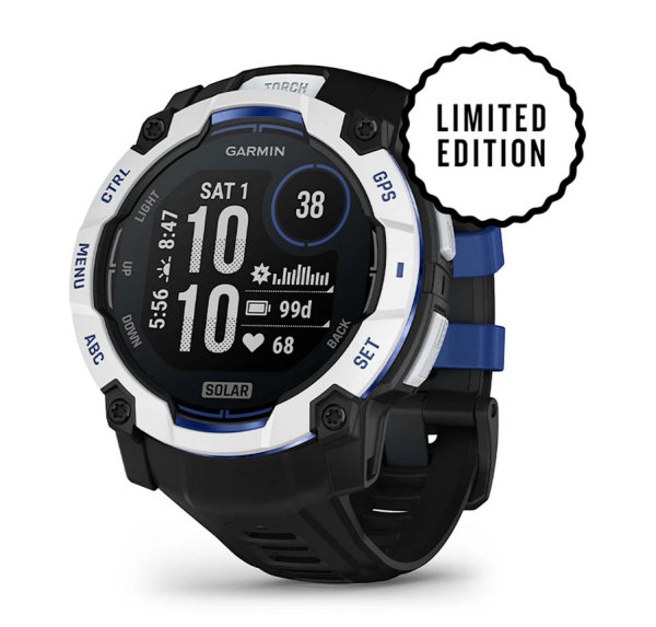 Garmin Instinct Crossover AMOLED Whitestone Limited Edition – GPS смарт часовник със соларно зареждане и аналогови стрелки – ClassicWatches.bg