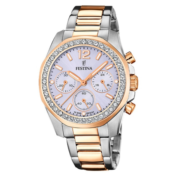 Festina F20608/3 дамски хронограф розово злато
