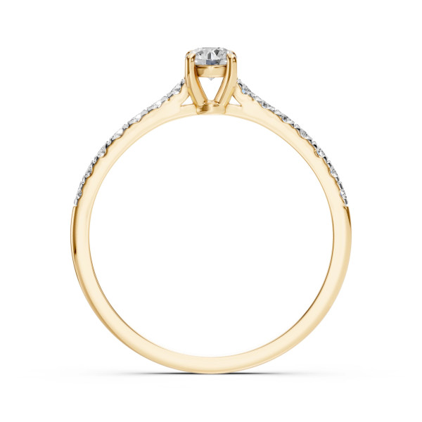 Cara пръстен с диаманти 0.20+0.21 ct – ЗЛАТНО БИЖУ 14К K101-10094Y(3.7)/14K