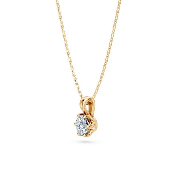 Cara колие с диамант 0.30 ct GIA сертификат – ЗЛАТНО БИЖУ 14К K104-10004Y(4.2)/14K