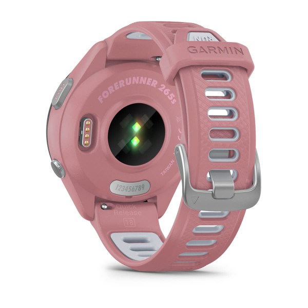 Garmin Forerunner 265S Black безел с Light Pink корпус и Light Pink/Powder Grey силиконова каишка 010-02810-15