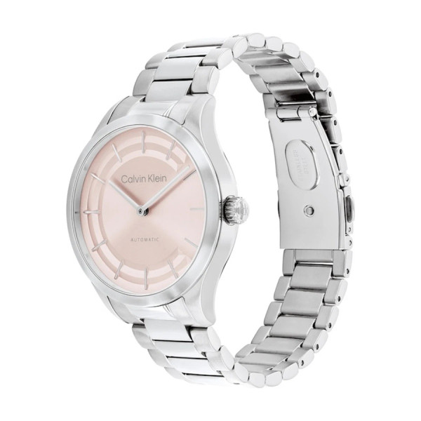 Calvin Klein 25100102 дамски автоматичен часовник Iconic розов циферблат ClassicWatches.bg

