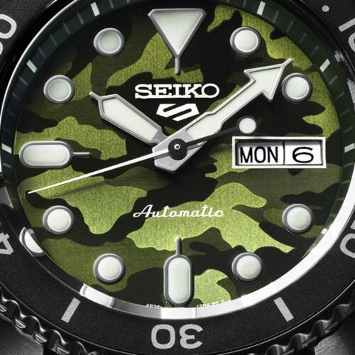 SEIKO 5 SPORTS CAMOUFLAGE STREET STYLE  CORSO VINCI  42.5MM MEN'S WATCH SRPJ37K1
