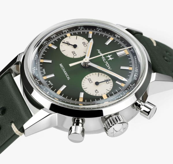 hamilton american classic chronograph зелен циферблат сапфир кристал classicwatches.bg